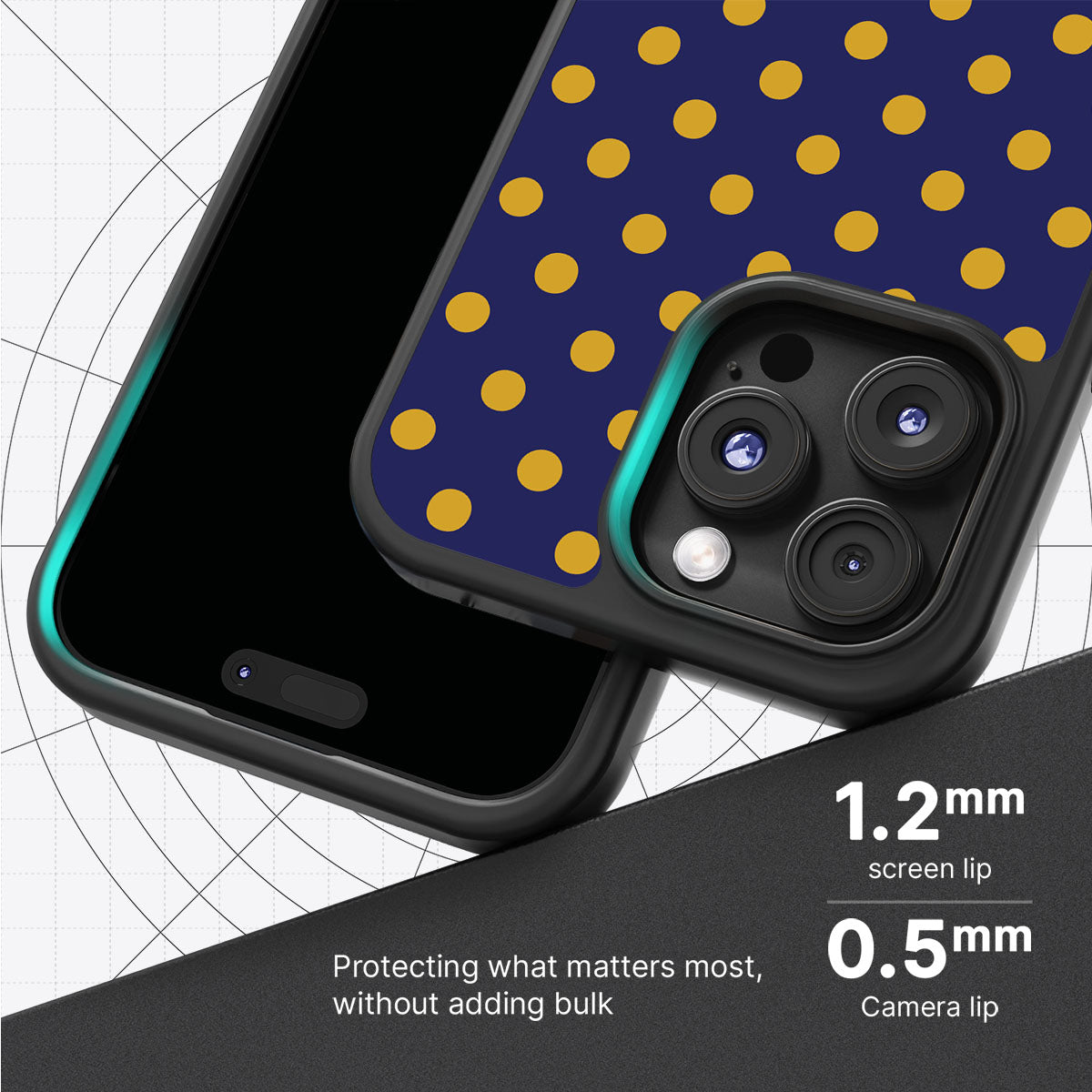 Retro Gold slim iPhone 16 Pro Max phone case