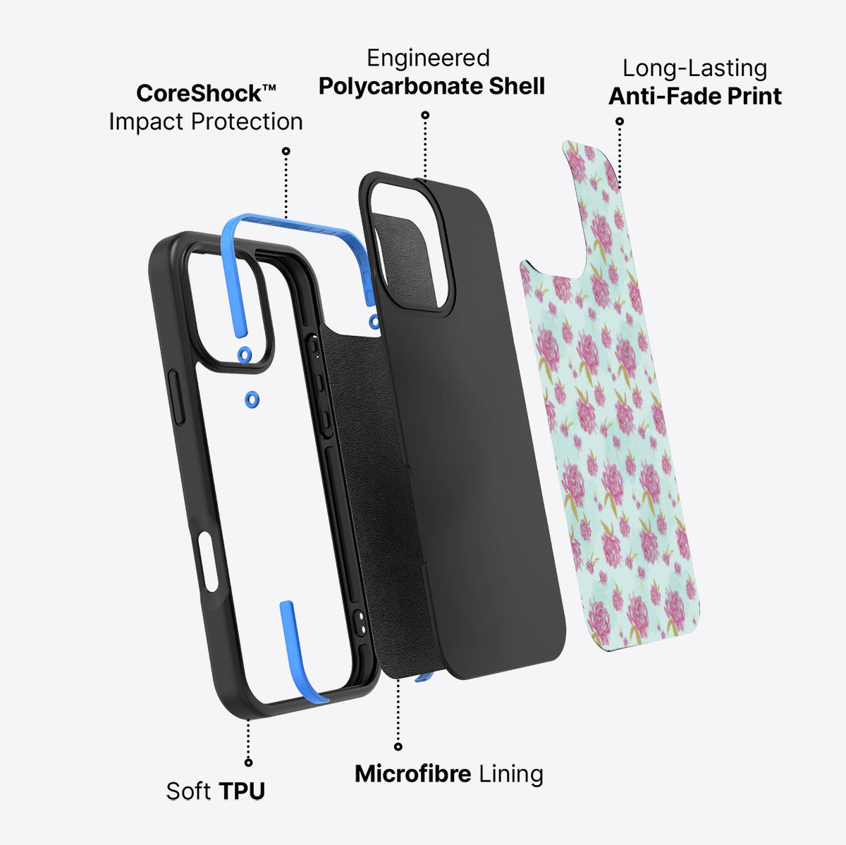 Rose Showers - iPhone 16 Pro Max Case #case type_core (non magsafe)