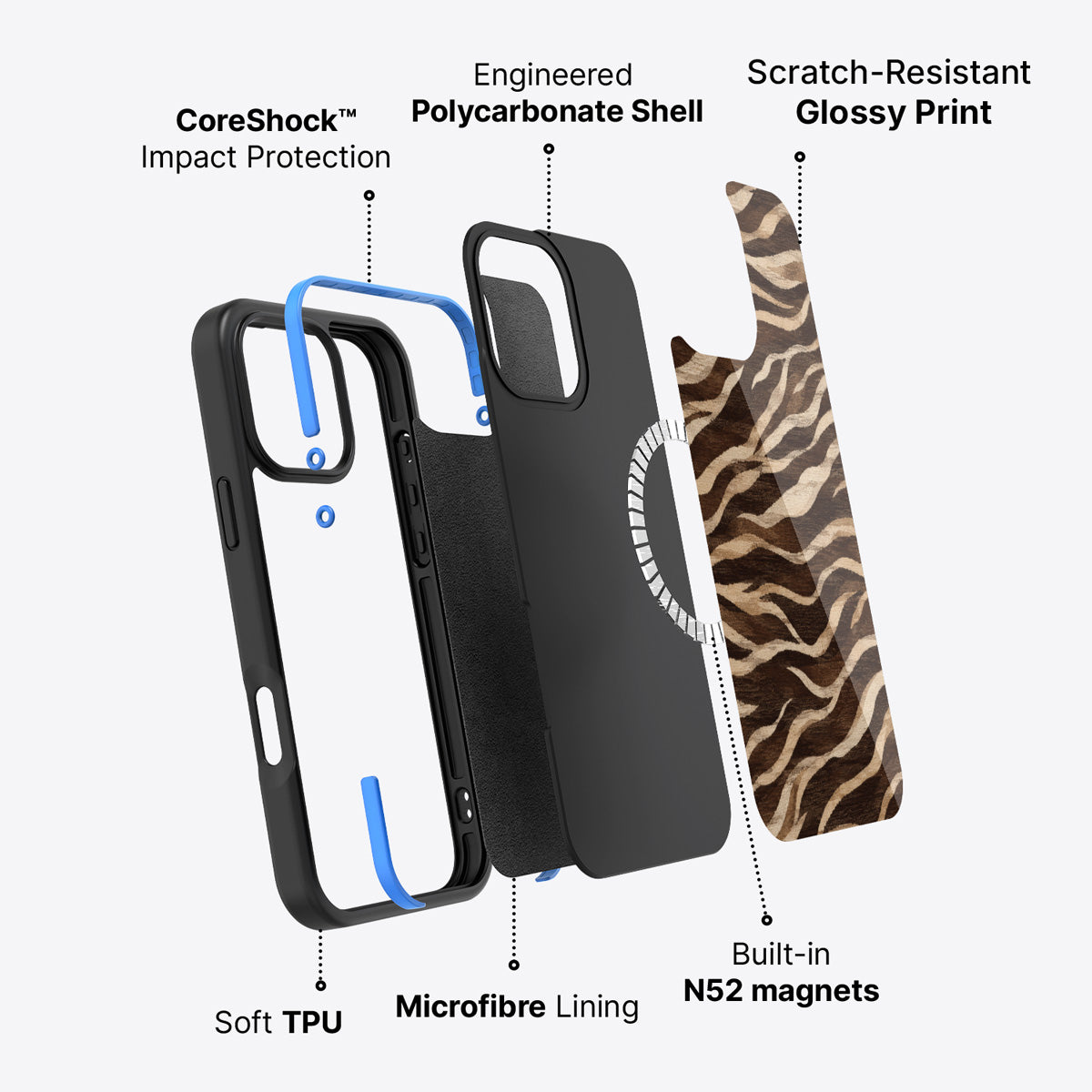 iPhone 16 Pro Max case construction – Savanna Silk phone case