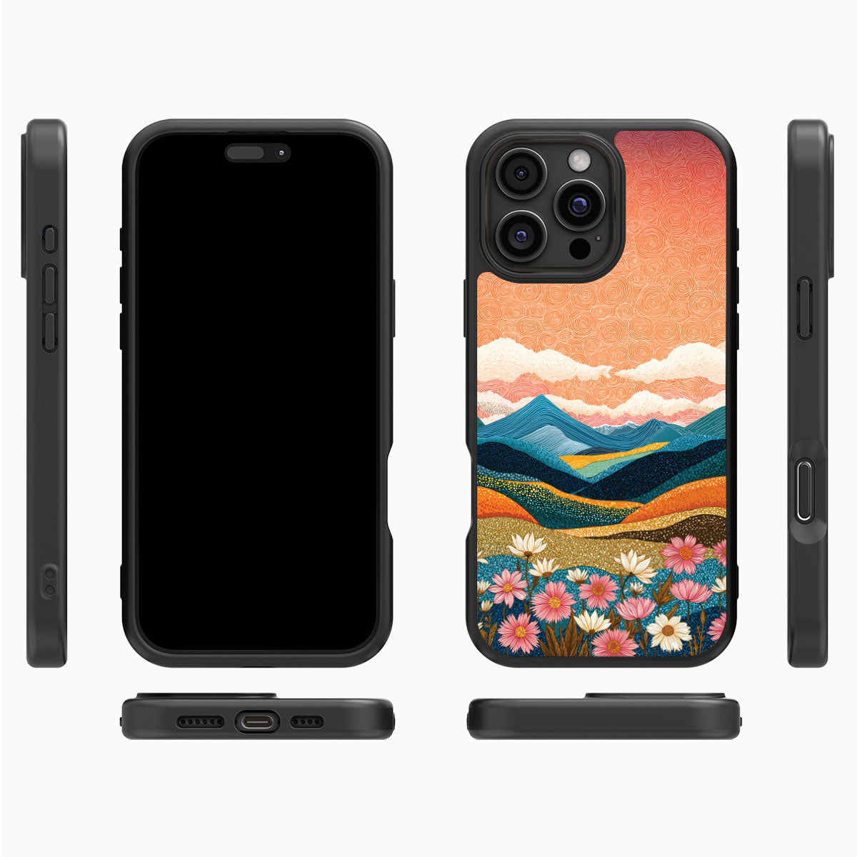 Sunset Designer iPhone 16 Pro Max Case – Soft Horizon | MagSafe