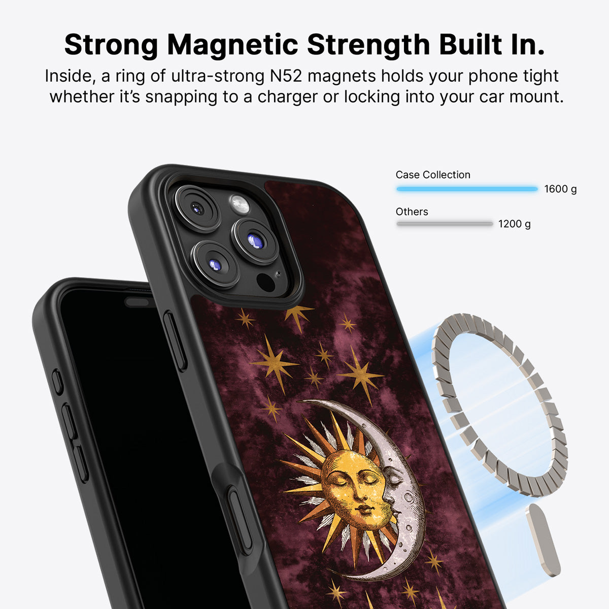 iPhone 16 Pro Max MagSafe case – Sun and Moon design