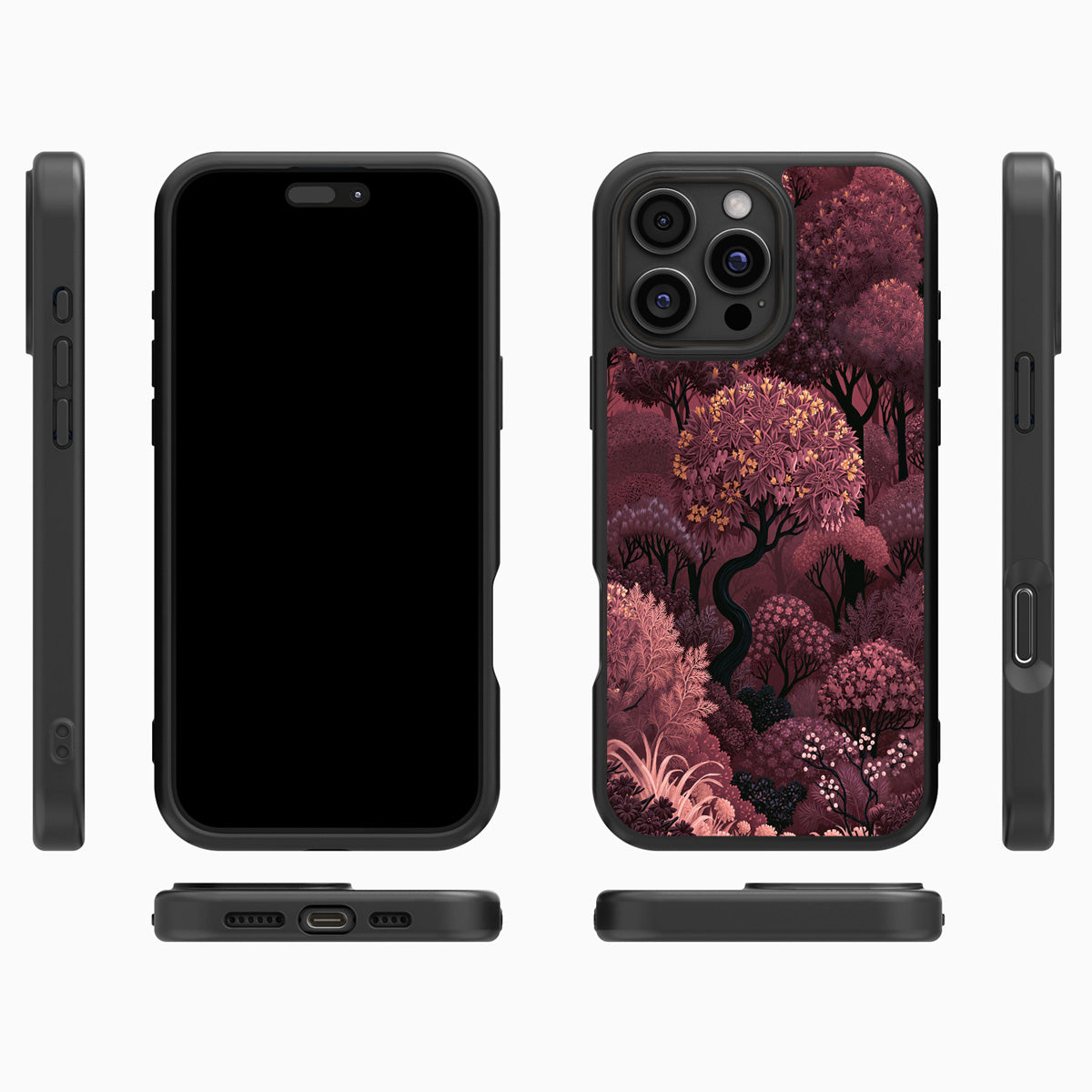 Velvet Reverie iPhone 16 Pro Max case cover – multi-angle view