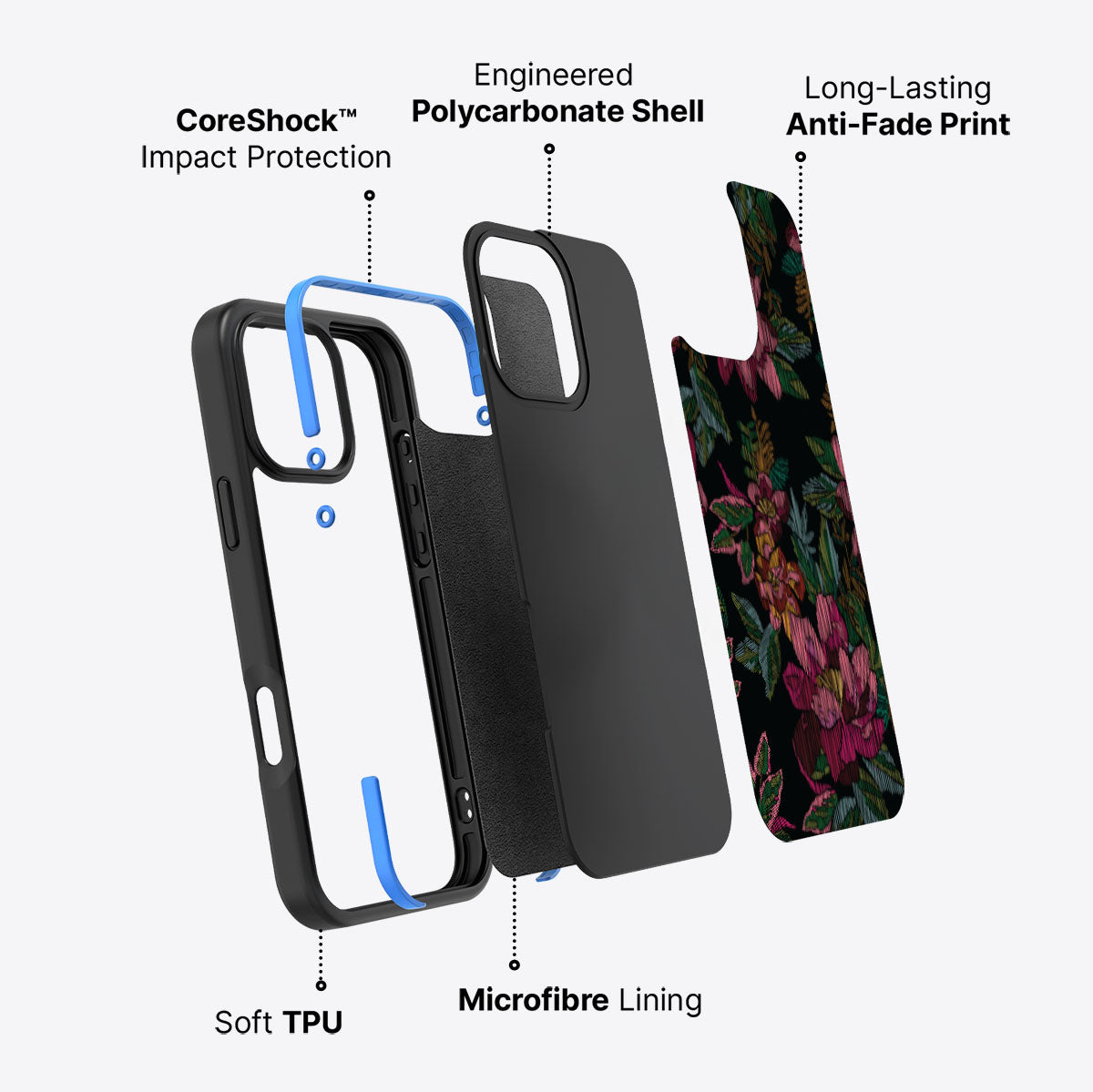 Woven Blooms - iPhone 16 Pro Max Case #case type_core (non magsafe)