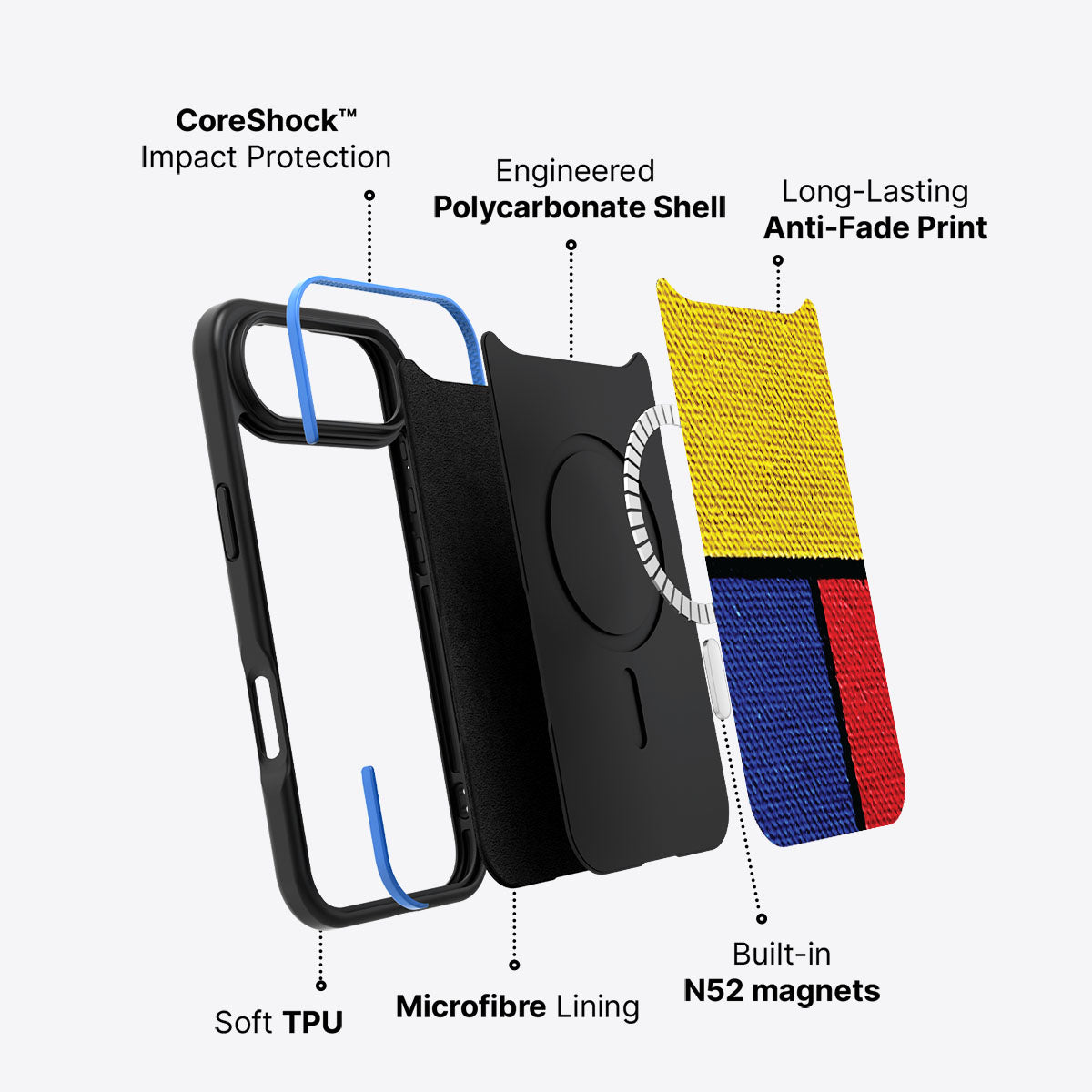 Bauhaus Blocks - iPhone 17 Air Case #case type_core (magsafe)