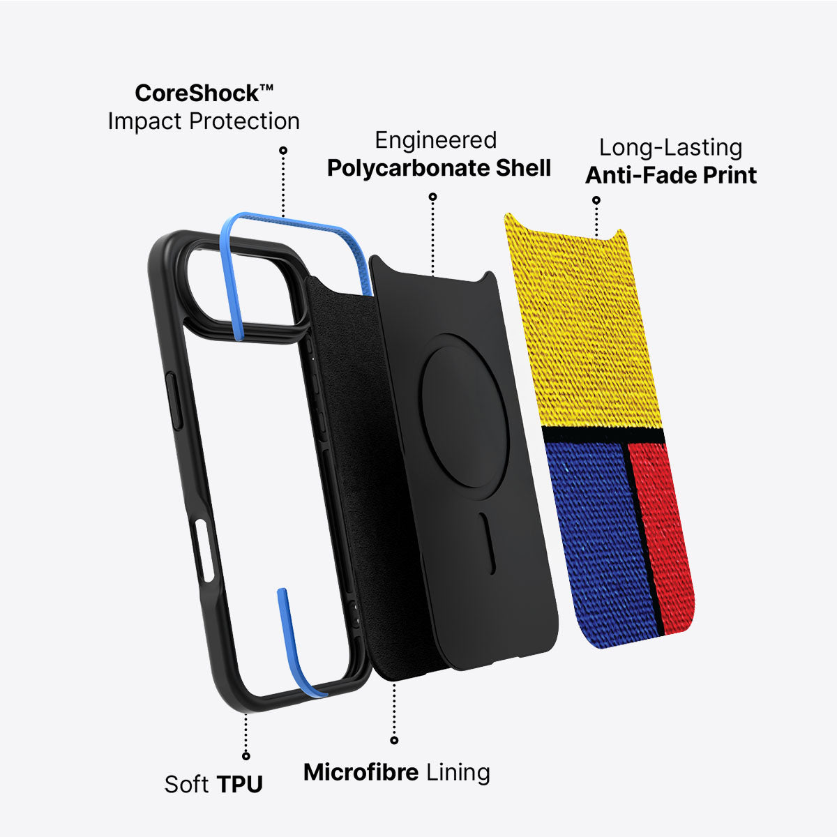 Bauhaus Blocks - iPhone 17 Air Case #case type_core (non magsafe)