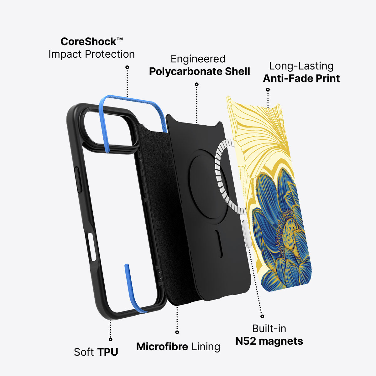 Blue Lotus - iPhone 17 Air Case #case type_core (magsafe)