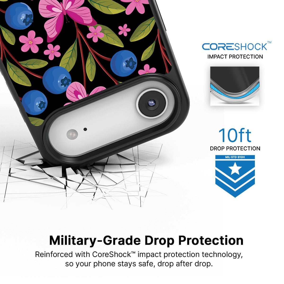 Blueberry Butterflies - iPhone 17 Air Case #case type_core (magsafe), #case type_core (non magsafe)