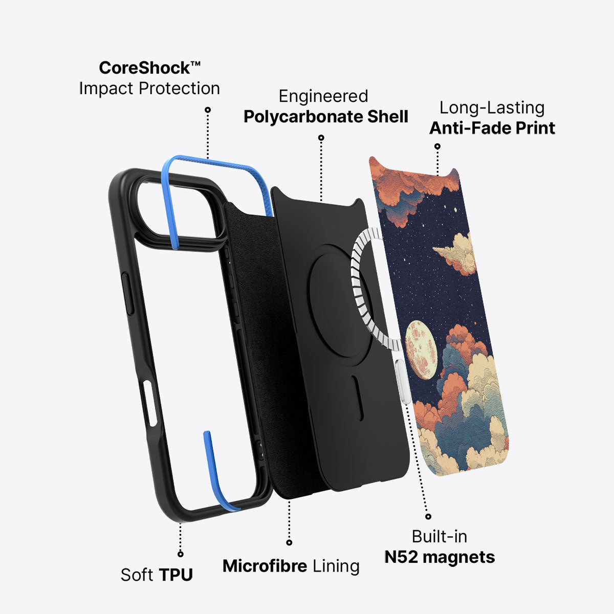 Blushed Moon - iPhone 17 Air Case #case type_core (magsafe)