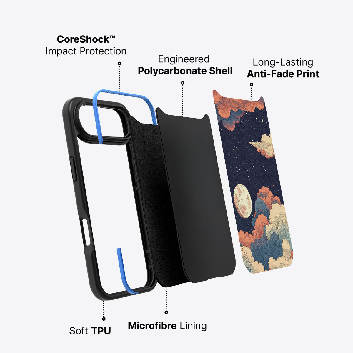 Blushed Moon - iPhone 17 Air Case #case type_core (non magsafe)