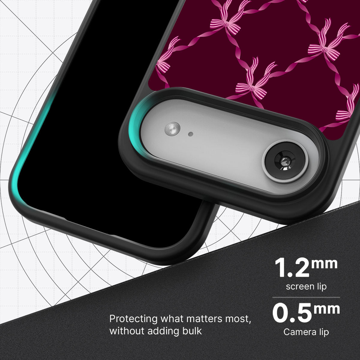 Bordeaux Bow - iPhone 17 Air Case