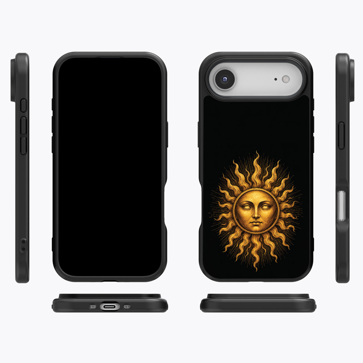 Celestial Sun iPhone Air case cover – multi-angle view