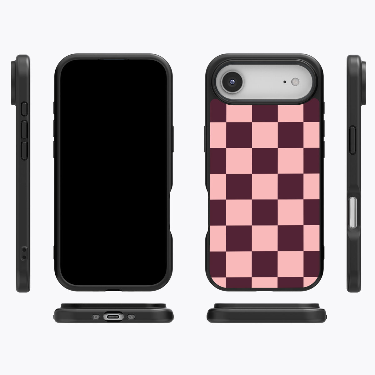Claret Tile iPhone Air case cover – multi-angle view
