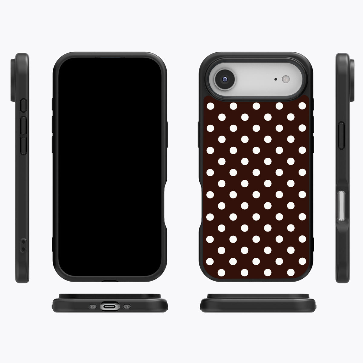 Cocoa Confetti iPhone Air case cover – multi-angle view