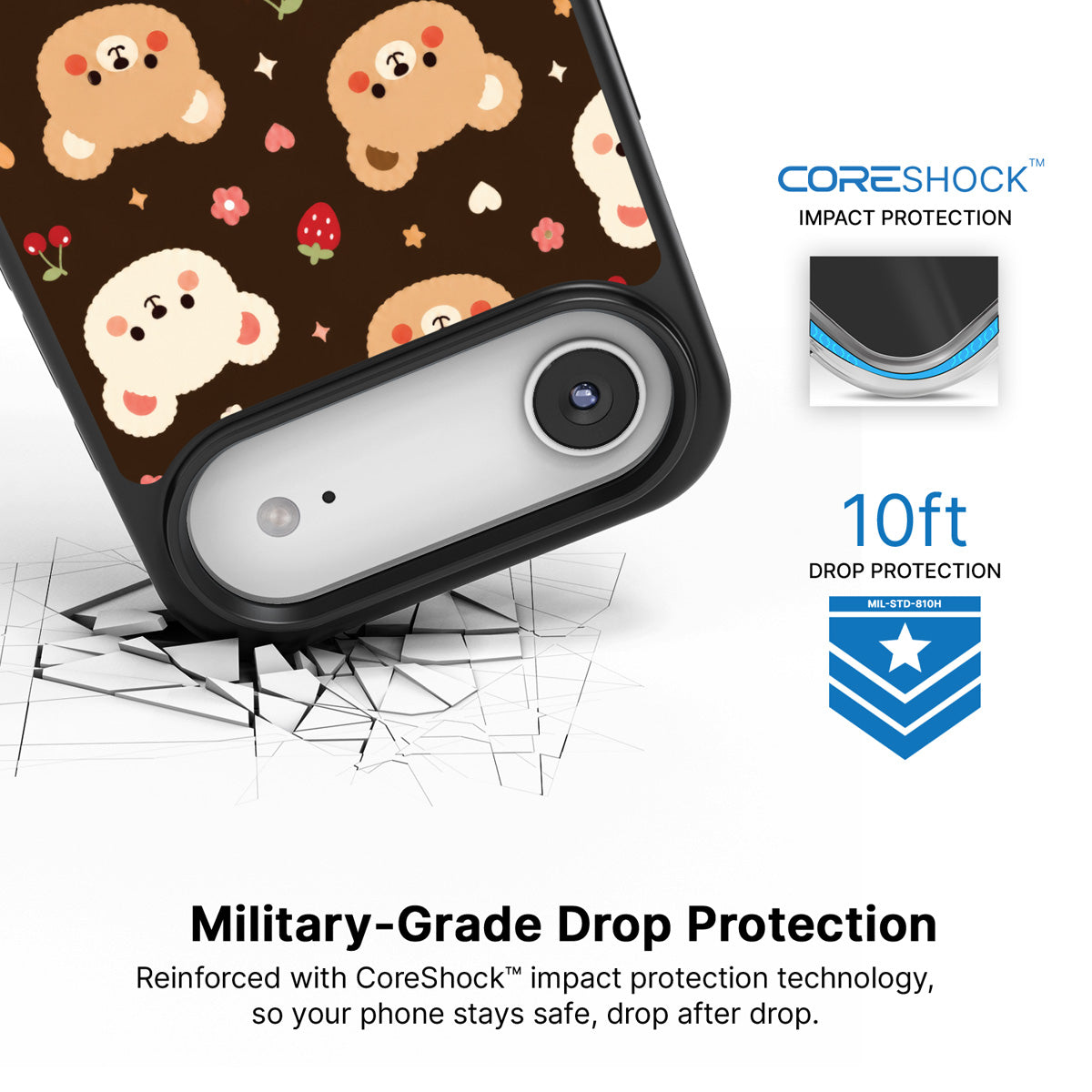 Cocoa Cuddles iPhone Air case with drop protection
