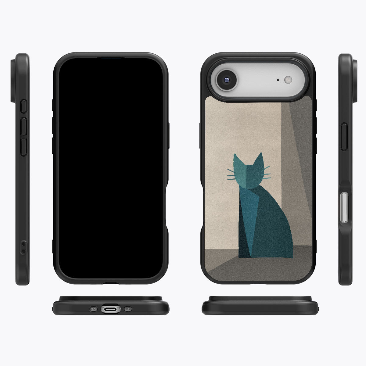 Cubist Feline - iPhone 17 Air Case #case type_core (magsafe), #case type_core (non magsafe)