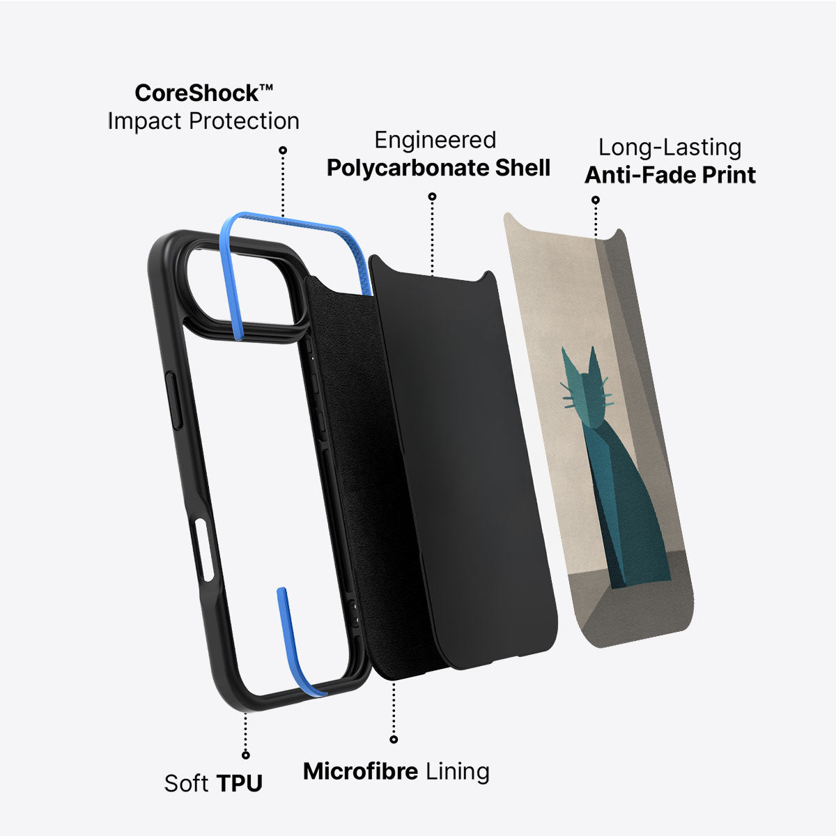 Cubist Feline - iPhone 17 Air Case #case type_core (non magsafe)