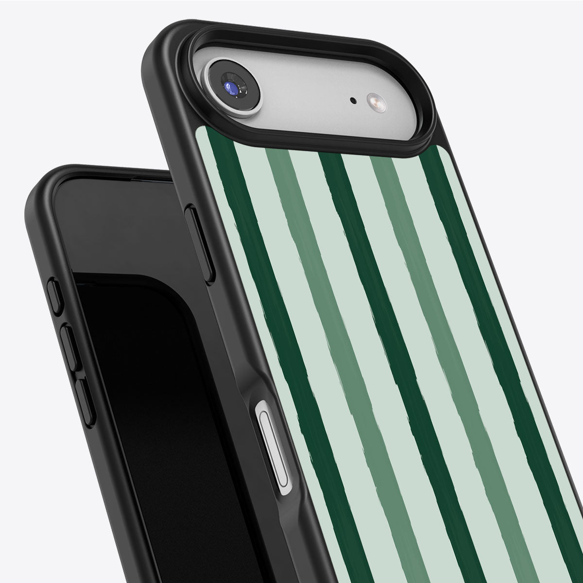 Green Watercolor Stripes - iPhone 17 Air Case #case type_core (non magsafe)