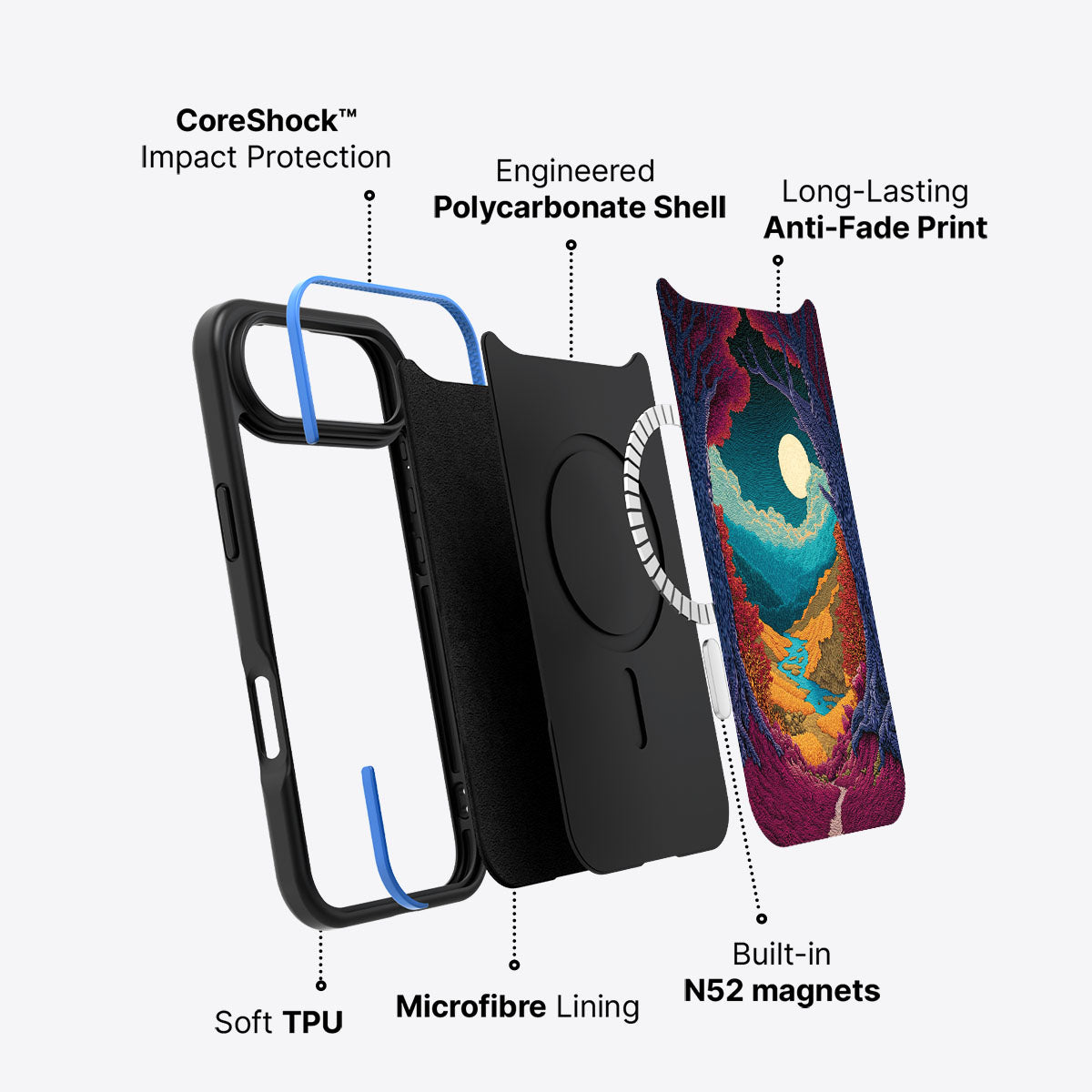 Celestial Designer iPhone Air Case – Harvest Moon | MagSafe