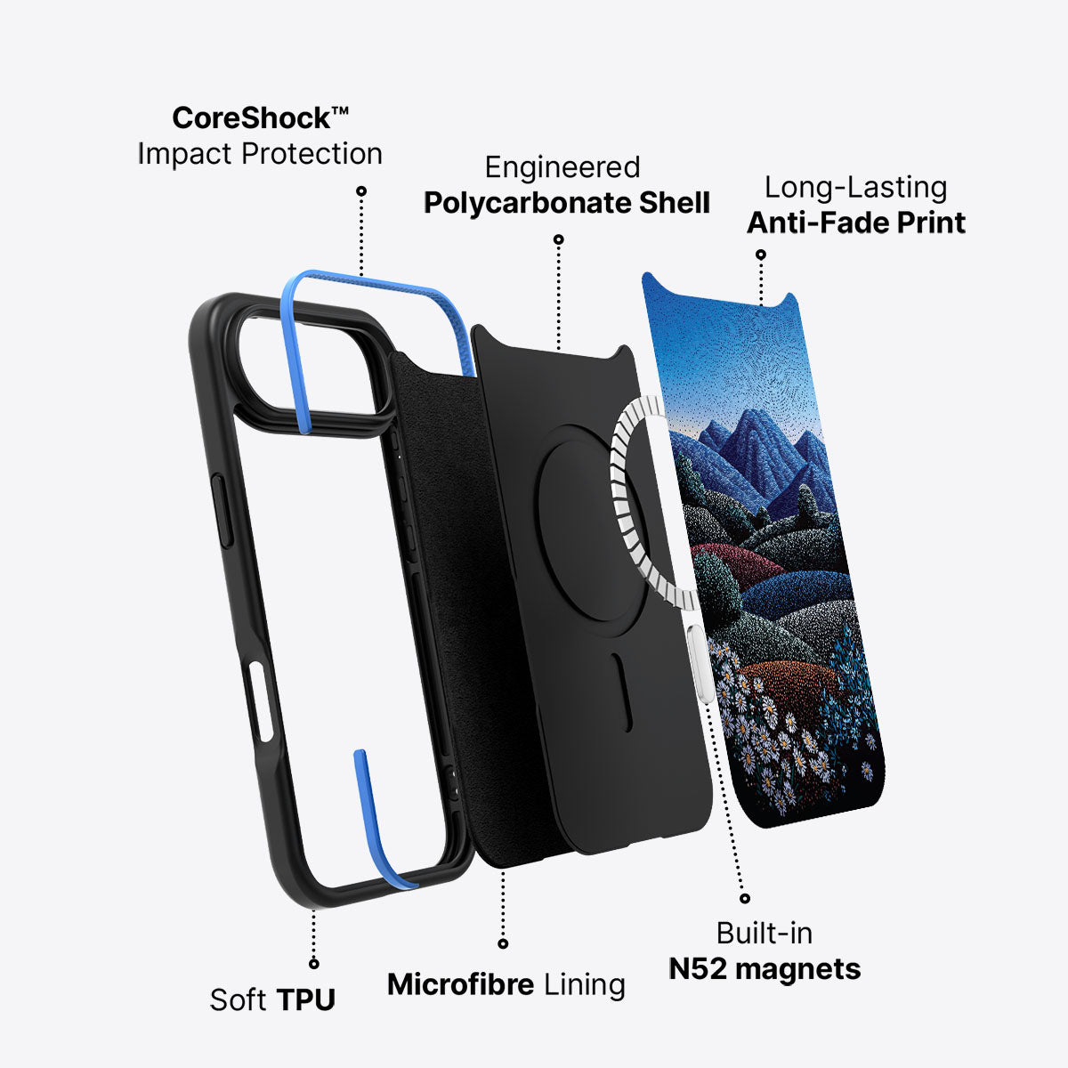 Blue Mountain Designer iPhone Air Case – Indigo Hills | MagSafe