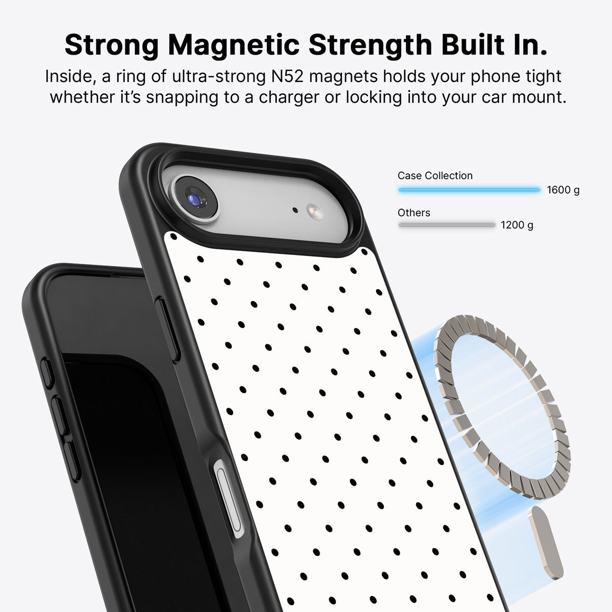 iPhone Air MagSafe case – Ivory Sprinkle design