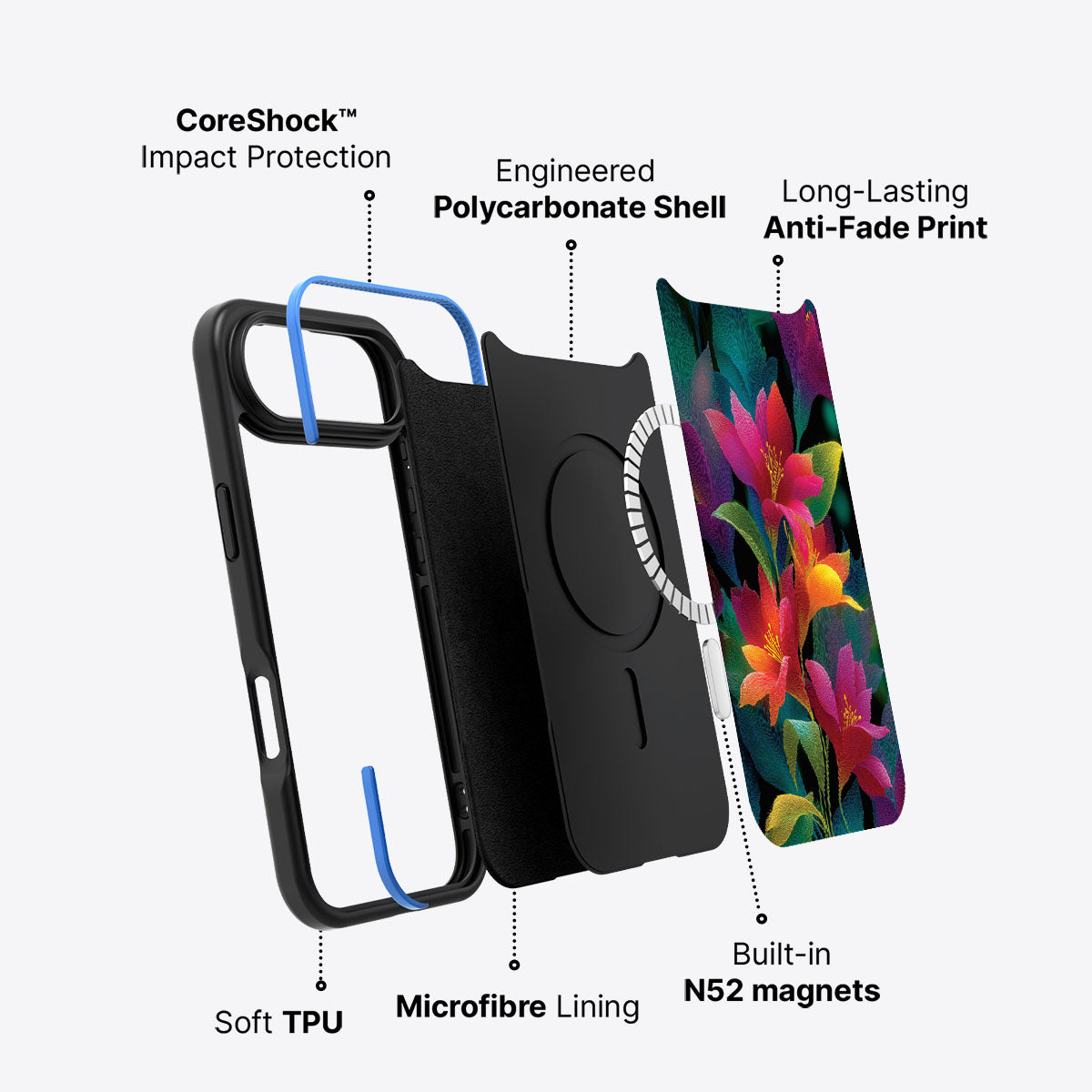Floral Designer iPhone Air Case – Jungle Bloom | MagSafe