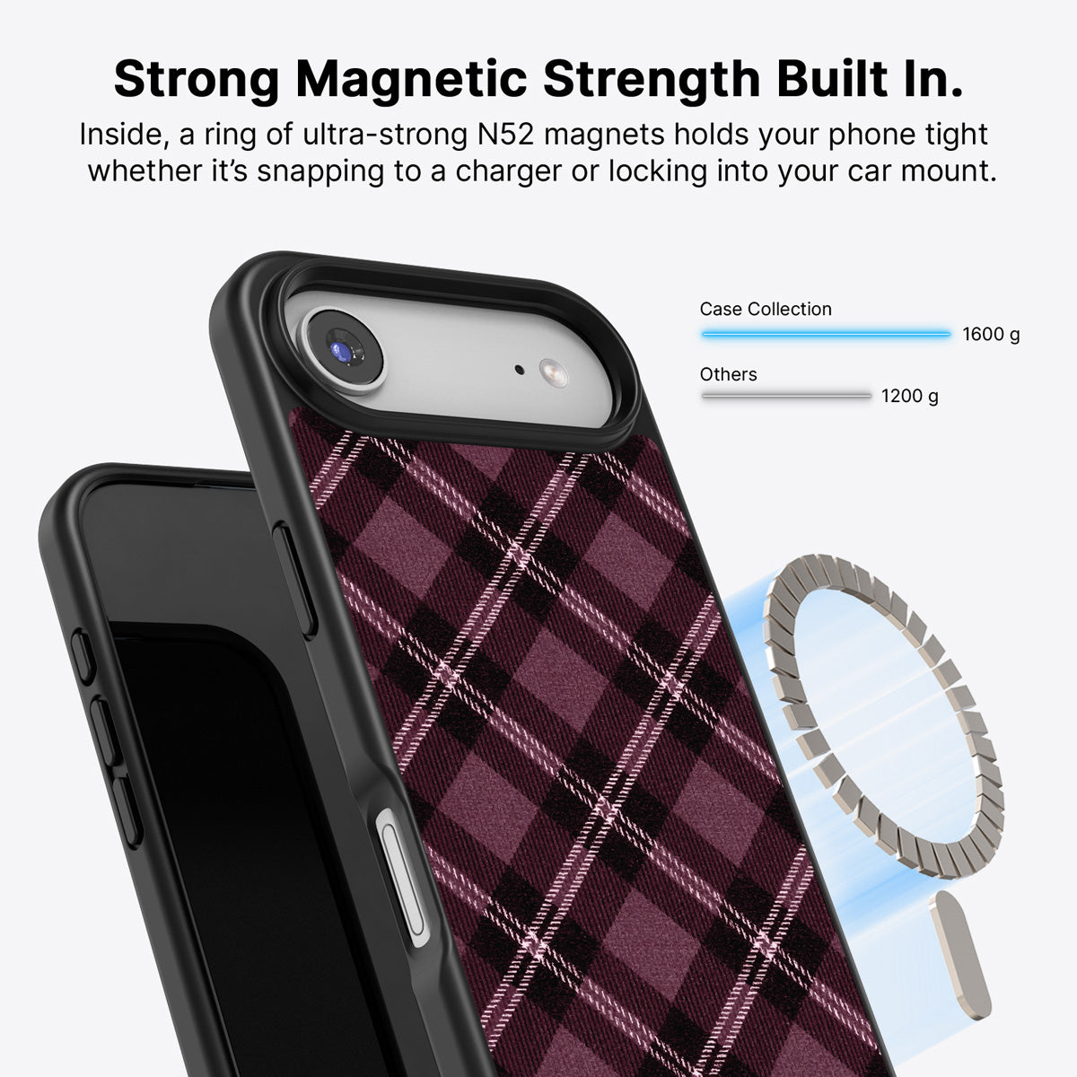 iPhone Air MagSafe case – Merlot Weave design