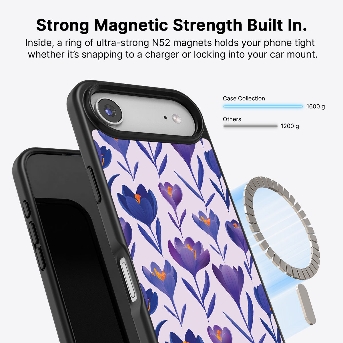 Midnight Crocus - iPhone 17 Air Case #case type_core (magsafe)