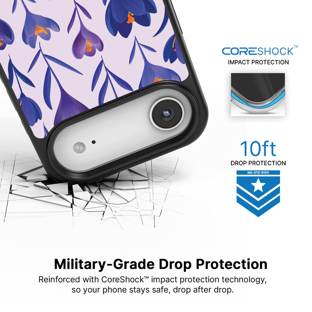 Midnight Crocus - iPhone 17 Air Case #case type_core (magsafe), #case type_core (non magsafe)