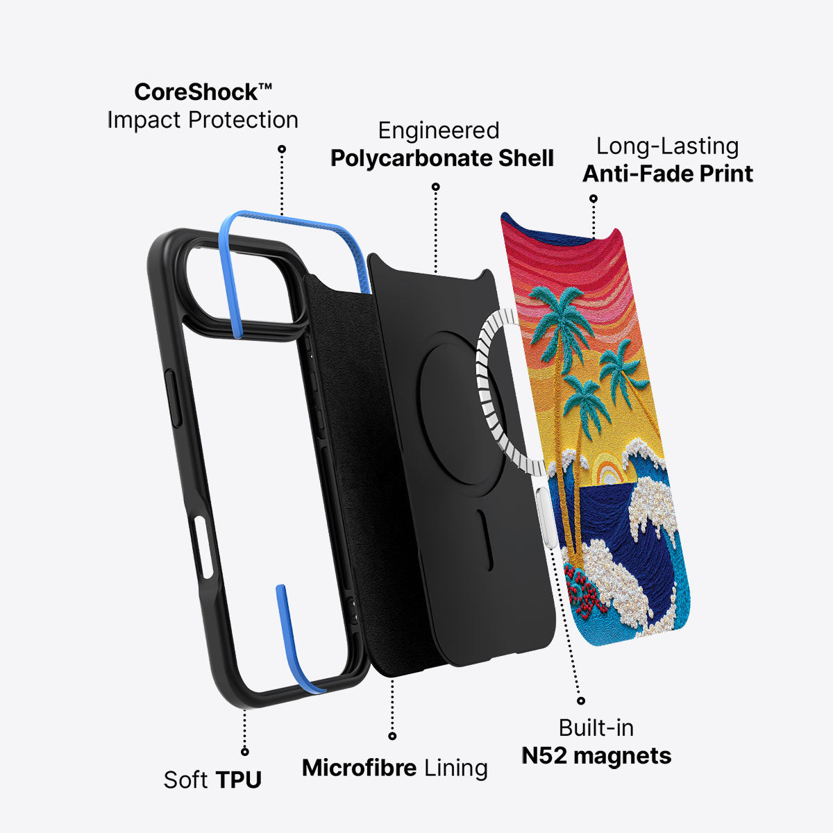 Tropical Designer iPhone Air Case – Paper Tropics | MagSafe