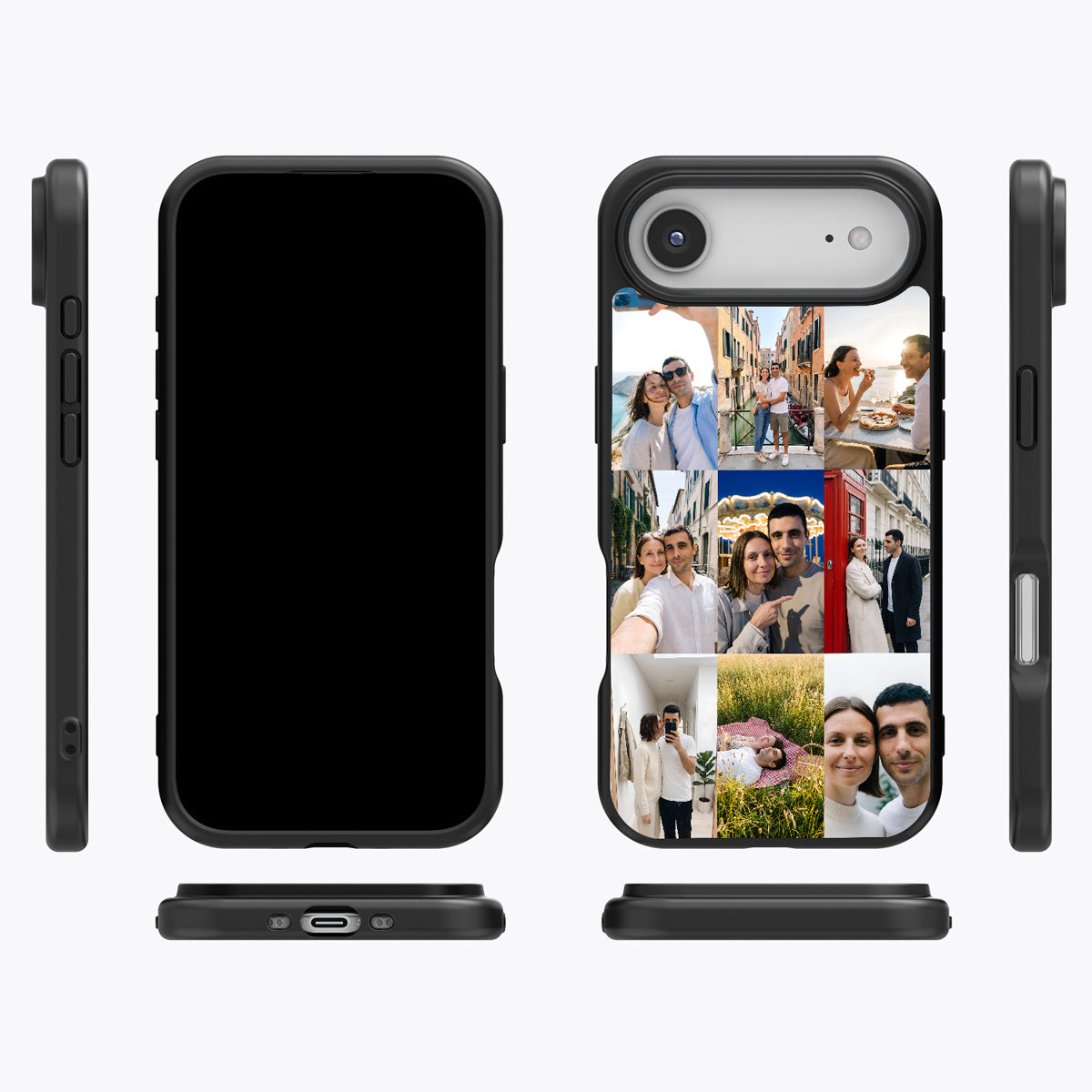 Personalised Photo Collage iPhone 17 Air case – multi-angle view
