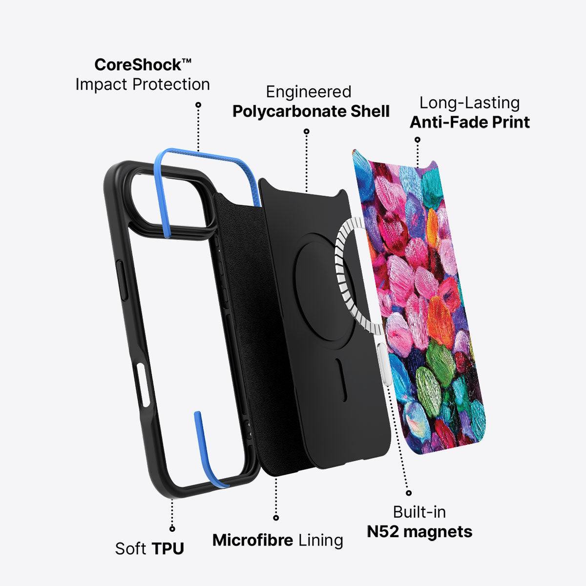 Floral Designer iPhone Air Case – Petal Mosaic | MagSafe