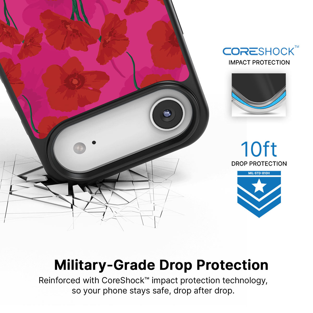 Pink Poppies - iPhone 17 Air Case #case type_core (magsafe), #case type_core (non magsafe)