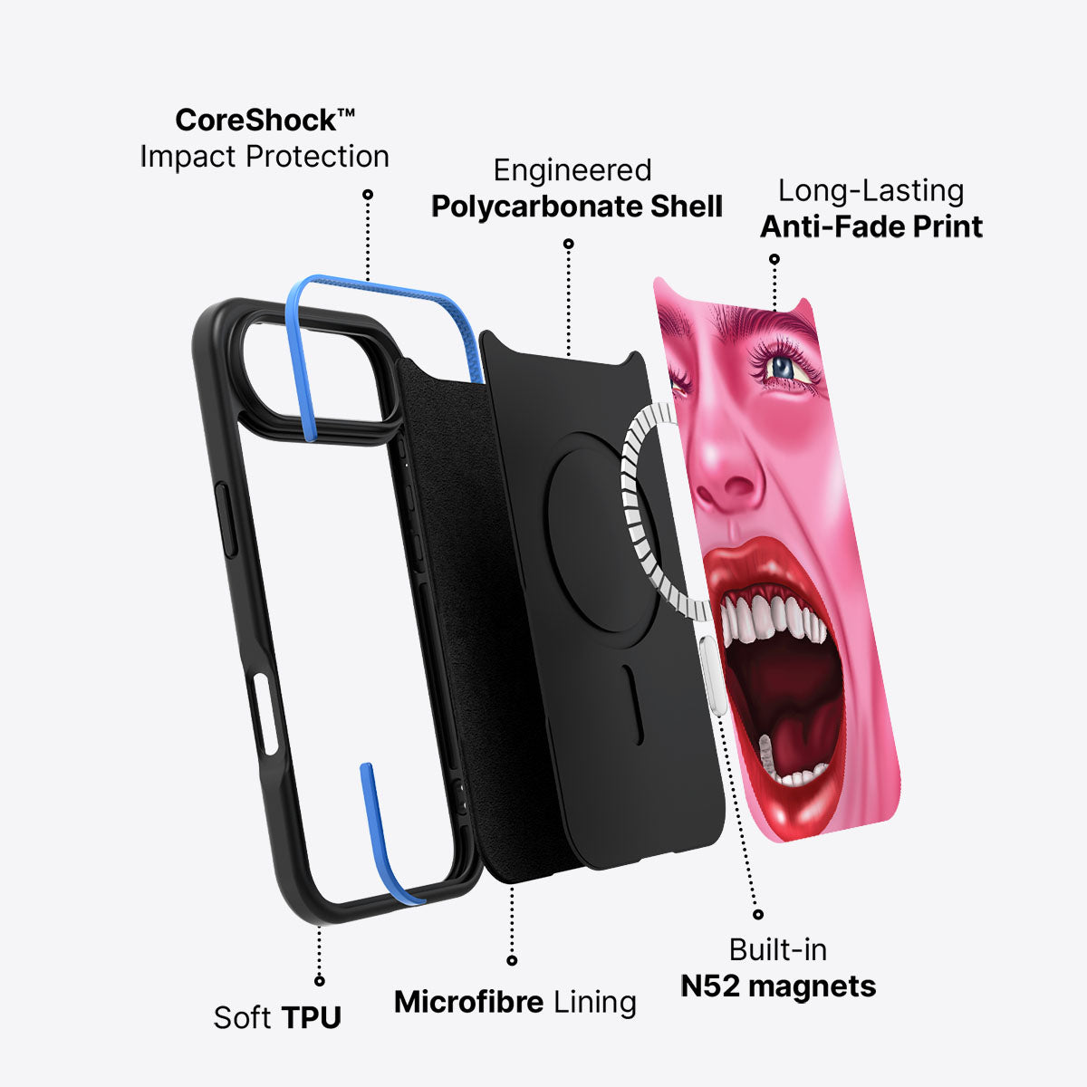 Pink Rage - iPhone 17 Air Case #case type_core (magsafe)