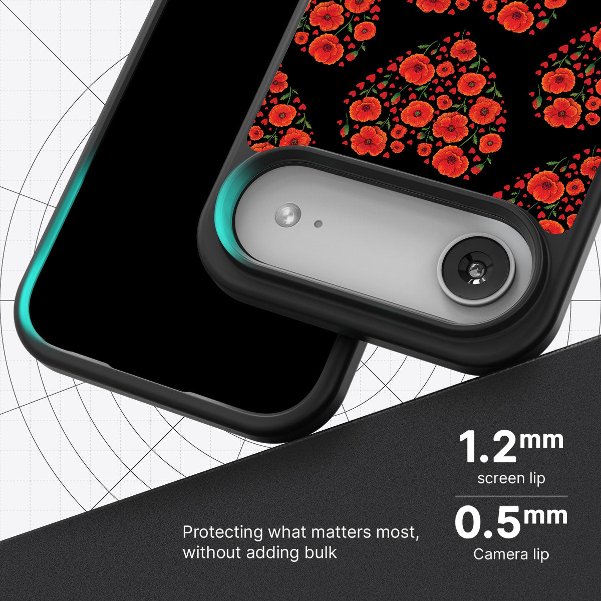 Poppy Heart - iPhone 17 Air Case #case type_core (magsafe), #case type_core (non magsafe)