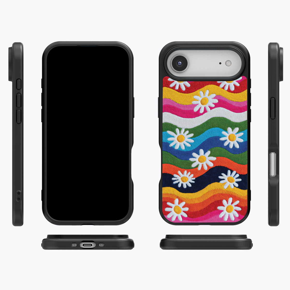 Floral Designer iPhone Air Case – Rainbow Daisy | MagSafe
