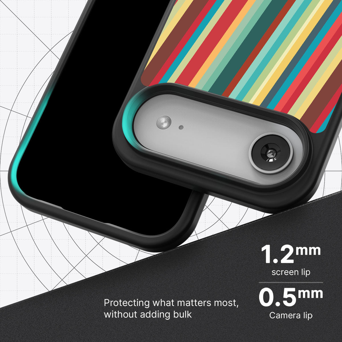 Retro Stripes - iPhone 17 Air Case #case type_core (magsafe), #case type_core (non magsafe)