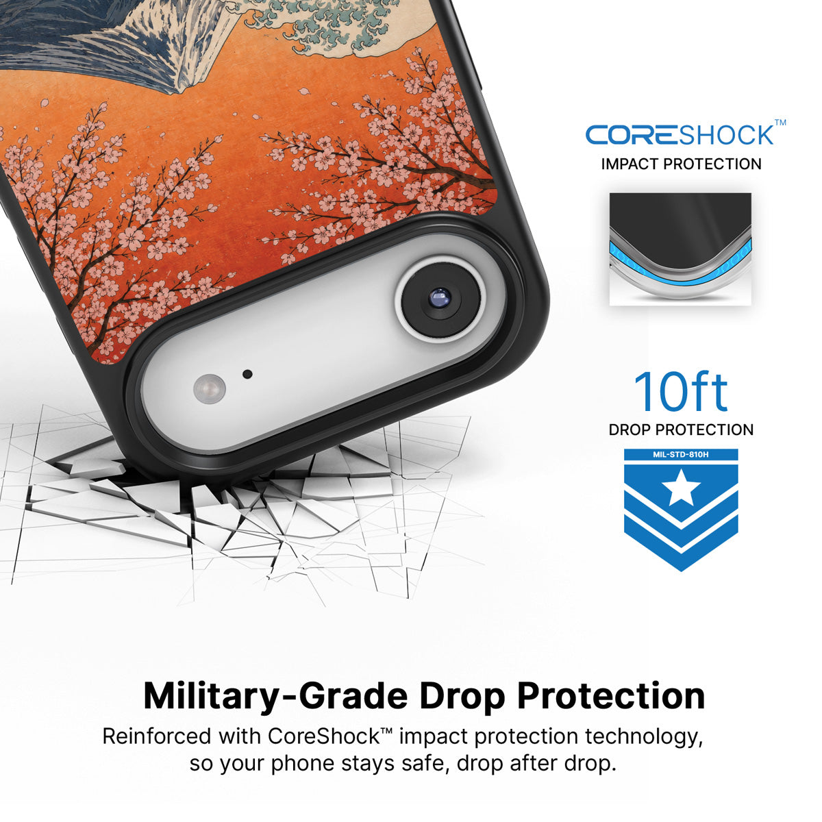 Sakura Coast iPhone Air case with drop protection