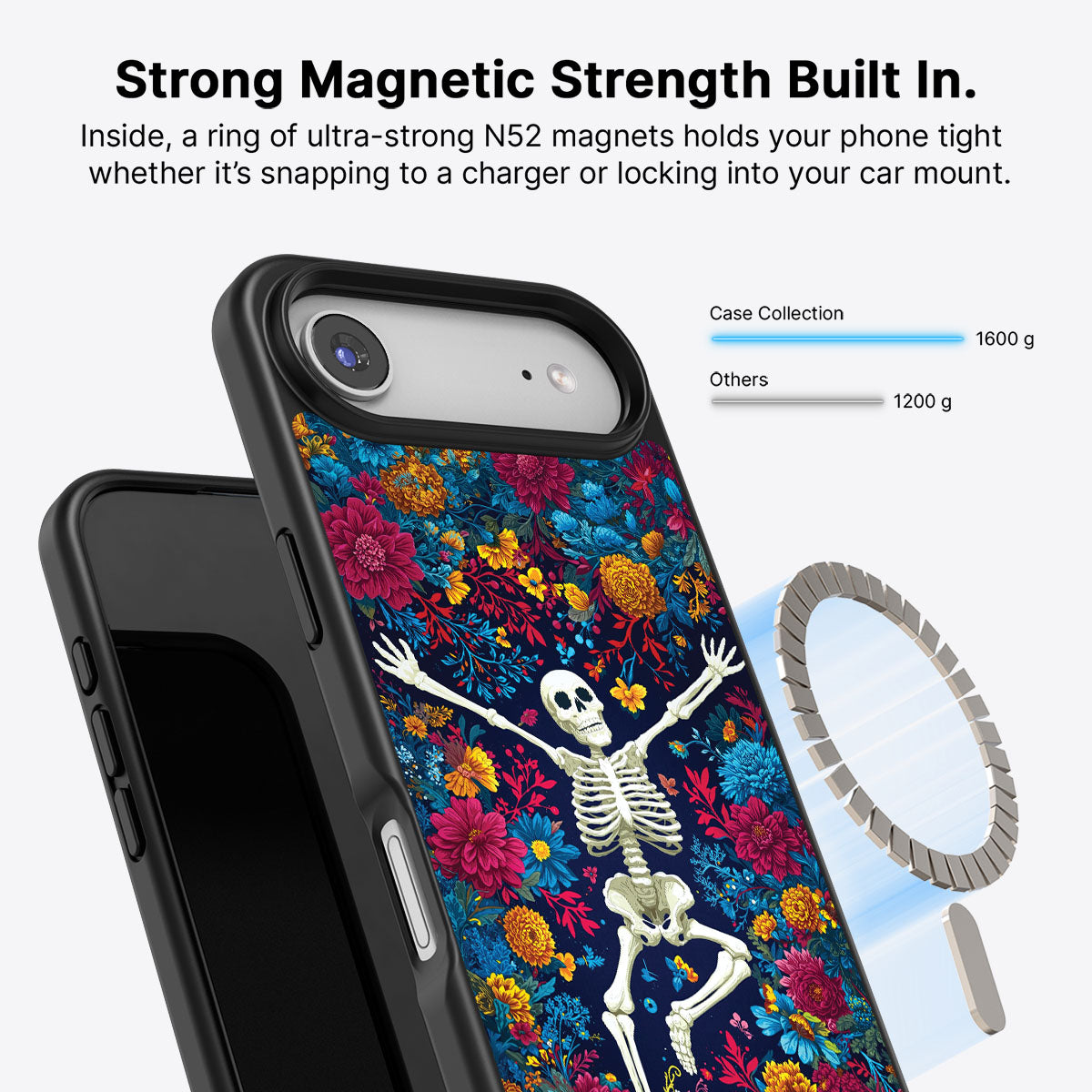Floral Designer iPhone Air Case – Skeleton Garden | MagSafe