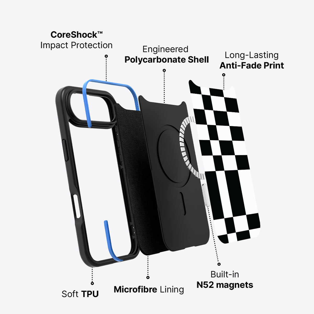 Skewed Checks - iPhone 17 Air Case  #case type_core (magsafe)