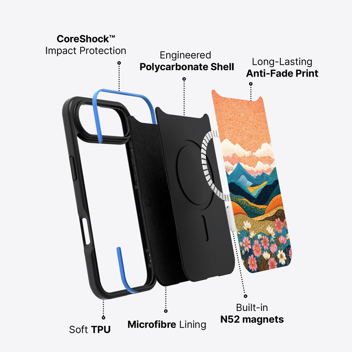 Sunset Designer iPhone Air Case – Soft Horizon | MagSafe