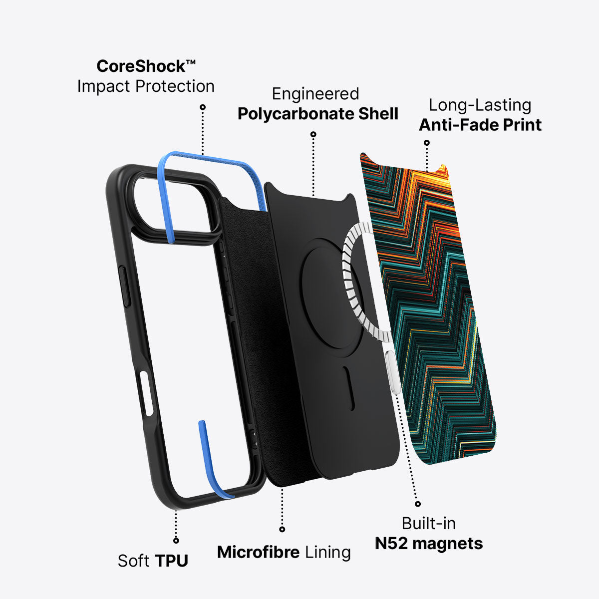 Techno Waves - iPhone 17 Air Case #case type_core (magsafe)