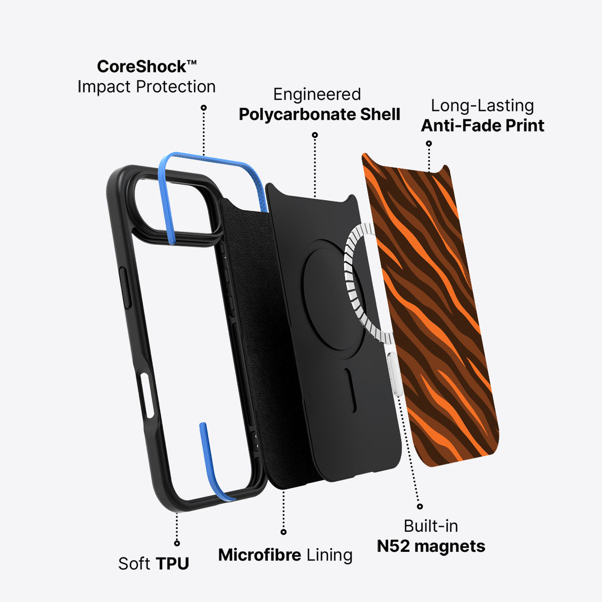 Tiger Trace - iPhone 17 Air Case #case type_core (magsafe)