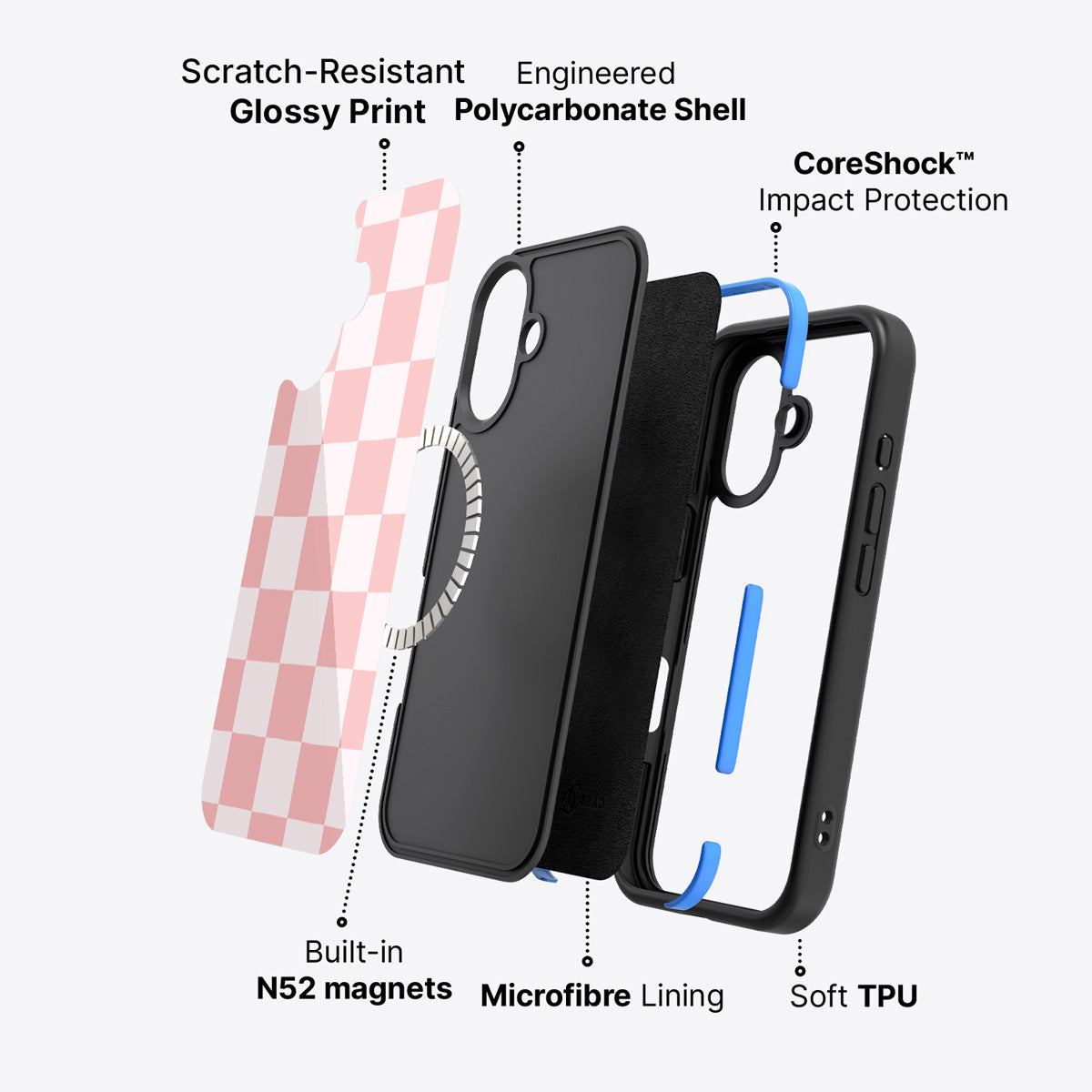 iPhone 17 case construction – Ballet Tile phone case
