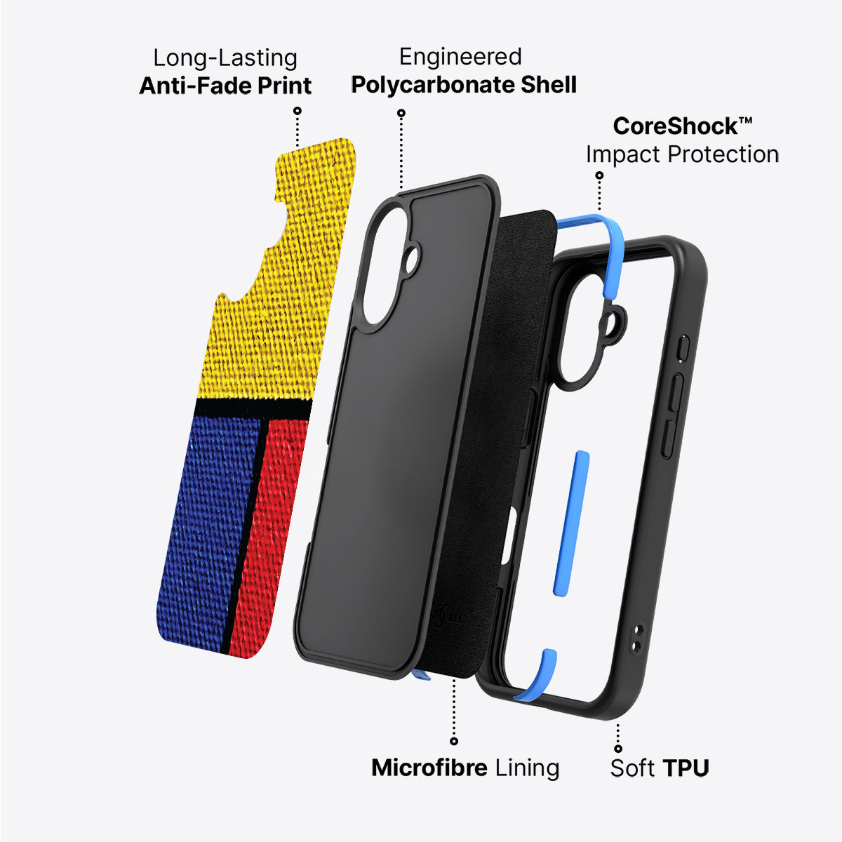 Bauhaus Blocks - iPhone 17 Case #case type_core (non magsafe)