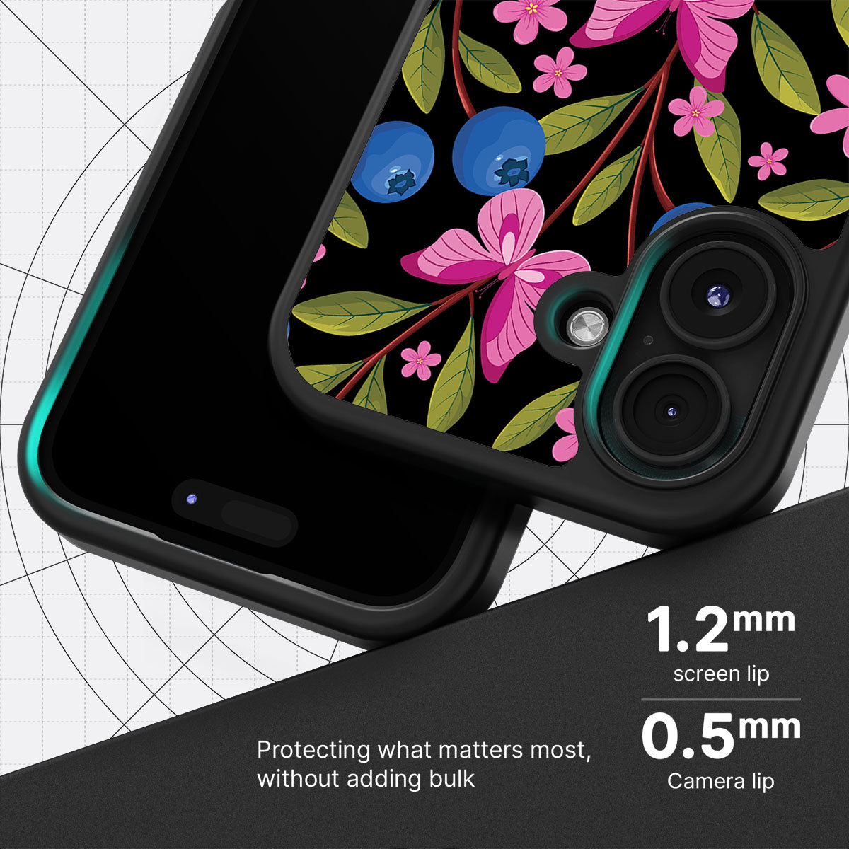 Blueberry Butterflies - iPhone 17 Case #case type_core (magsafe), #case type_core (non magsafe)