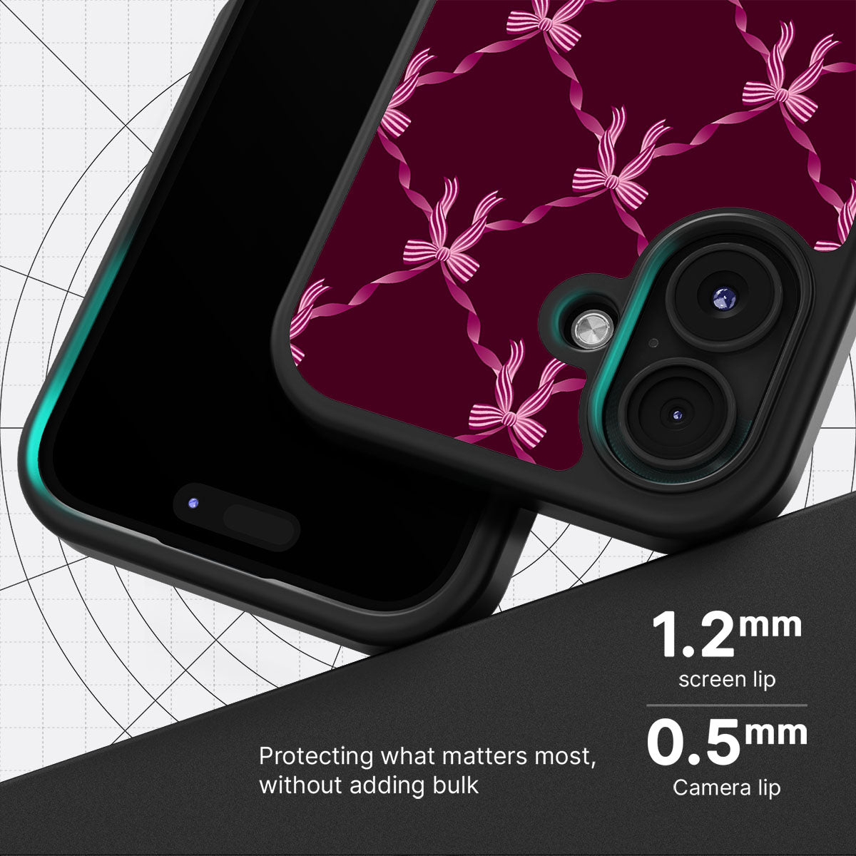 Bordeaux Bow - iPhone 17 Case #case type_core (magsafe), #case type_core (non magsafe)