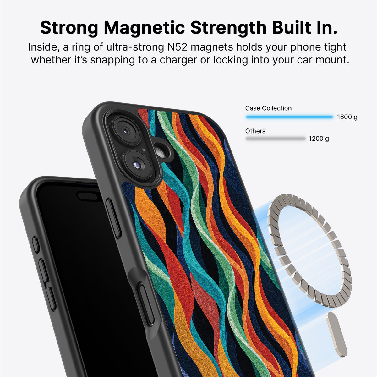 Abstract Designer iPhone 17 Case – Coastal Waves | MagSafe