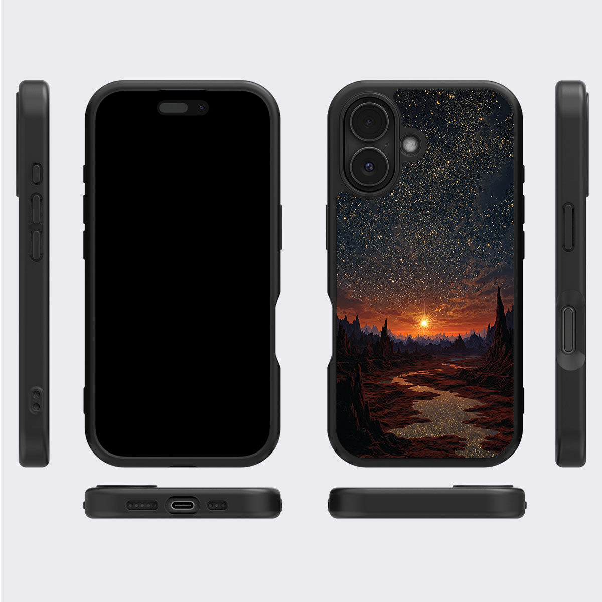 Orange Sunset Designer iPhone 17 Case – Desert Dusk | MagSafe