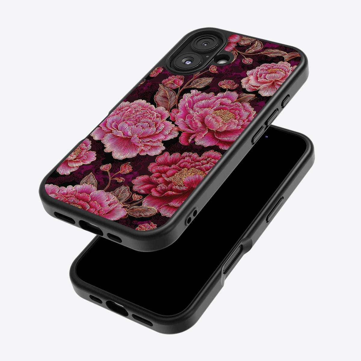 Floral Opulence iPhone 17 case – back and side view