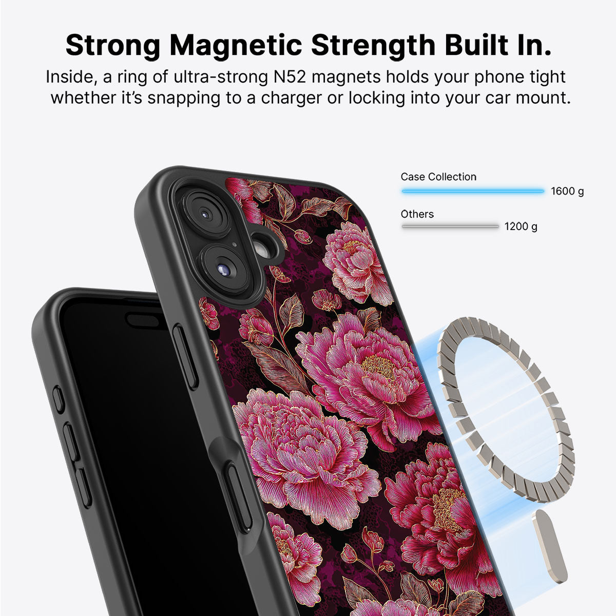 iPhone 17 MagSafe case – Floral Opulence design